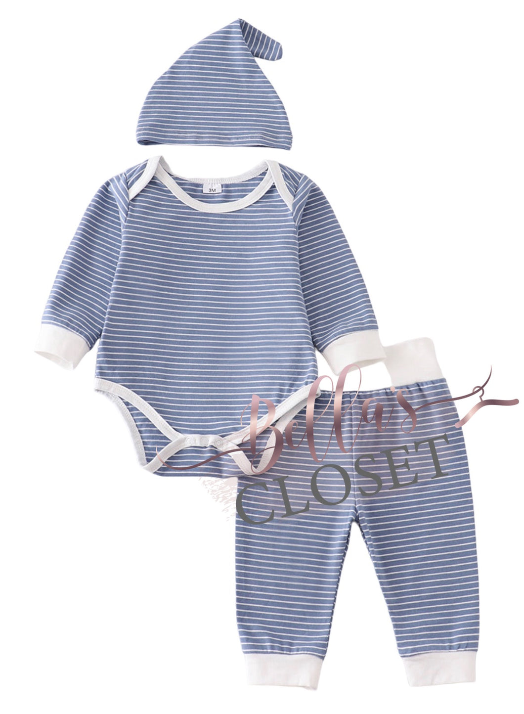 Baby Boys Blue Stripe Set