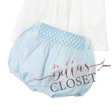 Load image into Gallery viewer, Baby Boy Blue &amp; White Top &amp; Shorts
