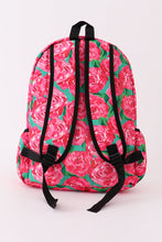 Load image into Gallery viewer, Rose print backpack bag
