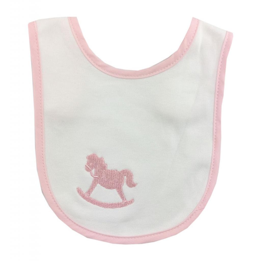 Pink Rocking Horse Bib